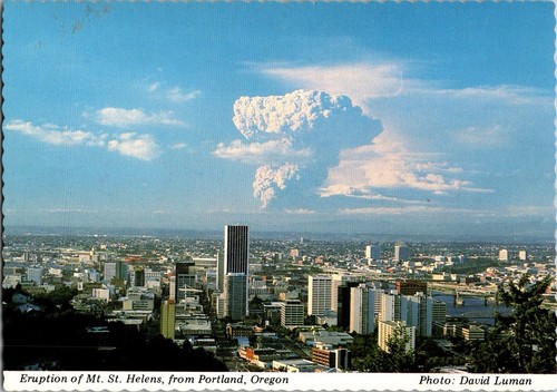 Vintage postcard eruption - postcard, mt
