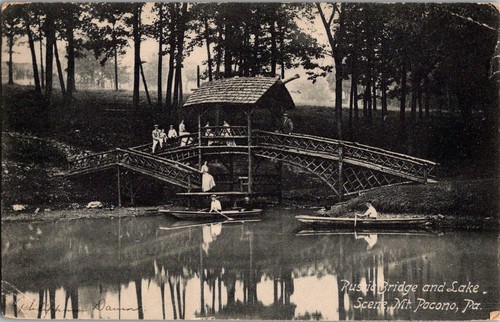 Rustic bridge and lake - rustic,